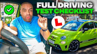 Your FULL Driving Test Checklist Are You Ready To Pass [upl. by Xella71]