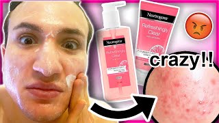 I tried Neutrogena Visibly Clear PINK GRAPEFRUIT face wash for ONE WEEK [upl. by Theadora]