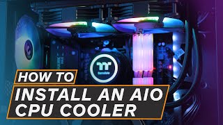 How to INSTALL a CPU AIO Water Cooler  Thermaltake Water 30 ARGB CPU Cooler [upl. by Eeral]