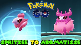 Evolving SPRITZEE to AROMATISSE in Pokemon Go [upl. by Notnilc]