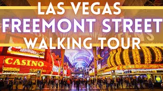 Fremont Street Experience  Downtown Las Vegas Walking Tour 2021 [upl. by Adianez]