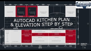 Autocad Kitchen Design amp Elevation Step by Step Tutorial [upl. by Yecnay136]