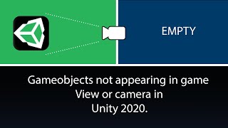 GameObjects not visible in camera or game view in unity Fix [upl. by Gide409]