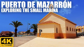 Puerto de Mazarrón Walking from Playa de la Ermita to the Small Marina in the Summer【4K】 [upl. by Akimak]