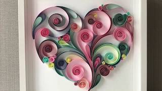 QllArt  Quilling Paper Art  How to draw a heart  Love art  Квиллинг сердце [upl. by Eltrym]