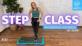 STEP CLASS WORKOUT 💦 INTERMEDIATE ADVANCED Step aerobics 192 CDORNERFITNESS [upl. by Denice]