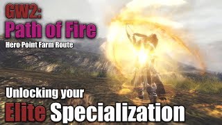 GW2 Path of Fire Crystal Desert Hero Point Farm Completely Unlocking your PoF Elite Spec [upl. by Schinica]