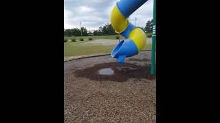 Fat man stuck in slide [upl. by Pelpel762]