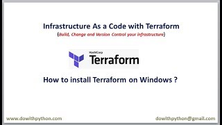 Terraform Tutorials  How to install terraform on Windows [upl. by Charyl469]