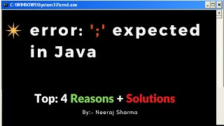 Mastering Java Demystifying the quotError  Expectedquot Issue  semicolon expected error in java [upl. by Mihalco]