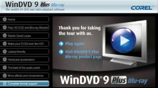 Video Tour  Corel WinDVD 9 Plus Bluray [upl. by Efal688]