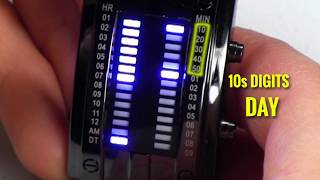 Binary LED Watch  How to Read and Set Time and Date easy instructions [upl. by Jone]