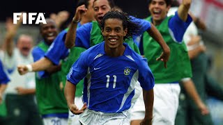 Ronaldinho freekick vs England  2002 FIFA World Cup [upl. by Sajovich911]