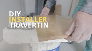 Comment Installer des Carreaux en Travertin sur un Mur en Plaque de Plâtre dans une Salle de Bain [upl. by Tersina]