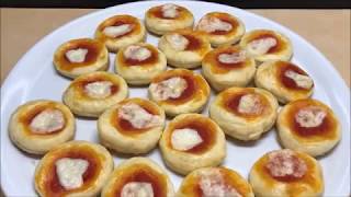 Pizzette di Sfoglia Facili Pronte in 10 minuti  Easy Puff Pastry Pizzas Ready in 10 minutes [upl. by Haididej]