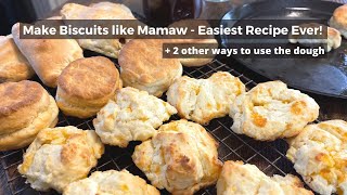 How to Make the Best Easiest Biscuits PLUS 2 Other Quick Breads with the Same Recipe [upl. by Leesen]