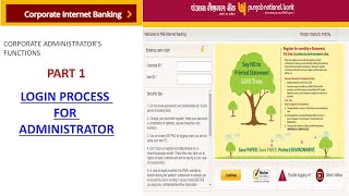 PNB Corporate net banking part 1 LOGIN PROCESS FOR corporate net banking [upl. by Vinson485]