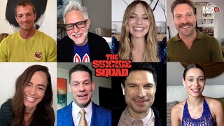 THE SUICIDE SQUAD Interview Harley Quinn Peacemaker Rick Flag James Gunn amp more Full Cast [upl. by Jillene]