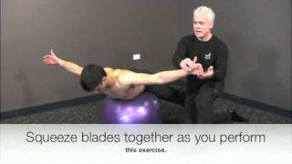 Shoulder Exercises  Ts on the Swiss Ball  Ask Dr Abelson [upl. by Arramas918]