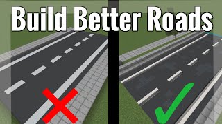 How To Build A Realistic Road  Minecraft Tutorial [upl. by Linsk]