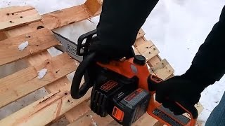 Black and Decker Electric Chainsaw Review [upl. by Dibbrun]