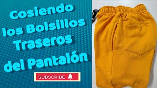 Cosiendo los bolsillos traseros del pantalón infantil [upl. by Adnulahs35]