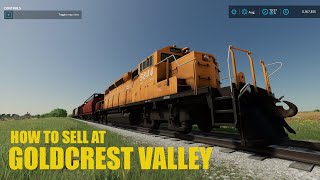 How To Sell At Goldcrest Valley Farm Sim 22 [upl. by Yarahs66]