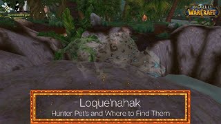 Loquenahak  Hunter Pets  Where to find it in World of Warcraft  ep 8 [upl. by Ecilegna]