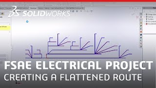 FSAE Electrical Project Creating a Flattened Route  SOLIDWORKS [upl. by Emoryt]