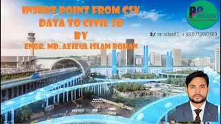 Insert Point from CSV Data to Civil 3D [upl. by Mable]