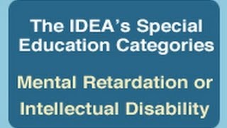 The IDEAs Special Education Categories Intellectual Disability [upl. by Asyla]