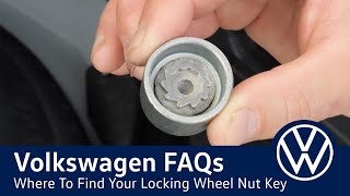 VW FAQ  Where To Find Your Locking Wheel Nut Key [upl. by Tibbetts405]