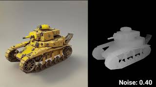 Texturing a low poly tank with multicontrol net in Stable Diffusion amp Maya [upl. by Thursby]