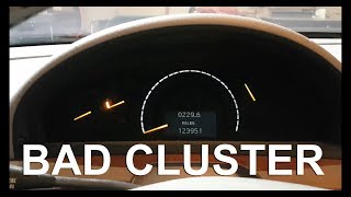 Mercedes W220 Instrument Cluster  how to remove and replace [upl. by Wandis]