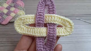 Renk Cümbüşü 💥💥Çok Kolay Tığ işi Bardak altlığı Süsleme Motif Very Easy to Make Crochet Knitting [upl. by Idnir]