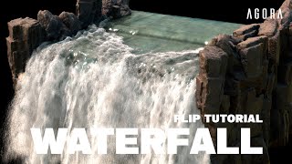 Houdini Waterfall Tutorial  Flip Simulation [upl. by Frager]