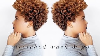 Updated Stretched Wash N Go  Tapered Natural Hair [upl. by Sonia473]