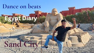 Dancing on hip hop beats random  Mini Egypt Hurghada  Sandstone Sculptures and a Dance Twist [upl. by Jacobah]