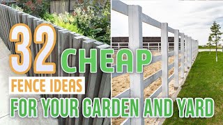 32 Cheap Fence Ideas For Your Garden and Yard [upl. by Eixid]