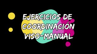 EJERCICIOS DE COORDINACIÓN VISO MANUAL [upl. by Elokkin]