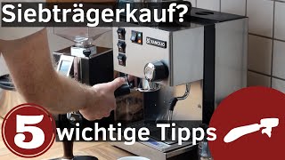 Bevor du dir eine Siebträgermaschine kaufst  5 wichtige Tipps für Anfänger [upl. by Aihsekel84]