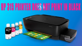 Why the printer is not printing black colorHP Ink Tank 310 SeriesSolve this issue at home [upl. by Eilrahc]