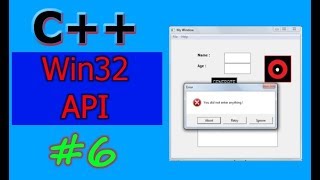 Windows GUI Programming with CC  Win32 API   Part 6  The Message Box Dialog [upl. by Yarg145]