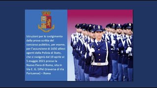 Istruzioni prova scritta concorso 1650 allievi agenti [upl. by Aitenev161]