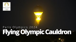 So creative flying Olympic Cauldron  Paris Olympics [upl. by Etnecniv]