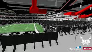 Allegiant Stadium Las Vegas 3D Internal View Current External Progress [upl. by Enwahs]