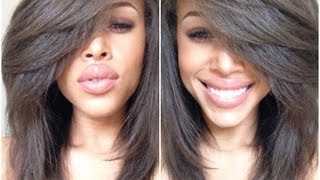 Straighten Natural Curly Hair In Depth 3C 4A 4B [upl. by Goer]