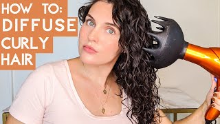 HOW TO DIFFUSE CURLY HAIR [upl. by Anitserp598]