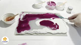 Resin Tablett mit Silikonform giessen  Resin Art Tutorial Deutsch [upl. by Reyaht]