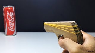 How to make Cardboard Gun That Shoots  Rubber Band Gun [upl. by Nara]